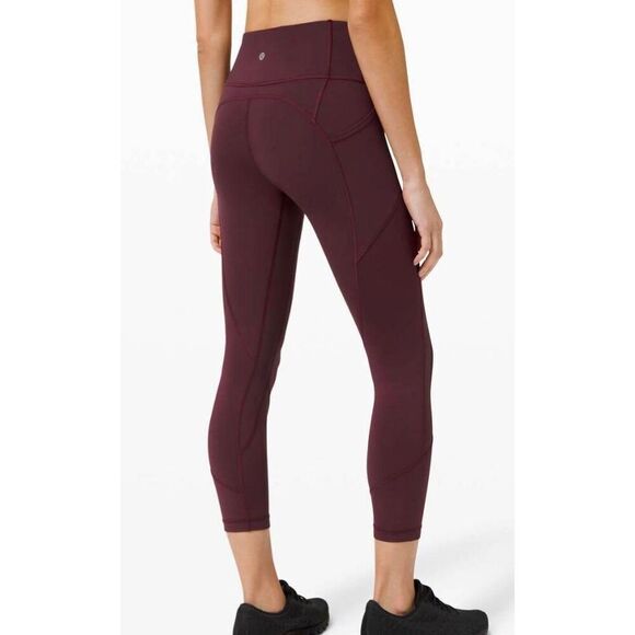 LULULEMON ATHLETICA All The Right Places Crop II '23" In Cassis Size 6 - Picture 2 of 5